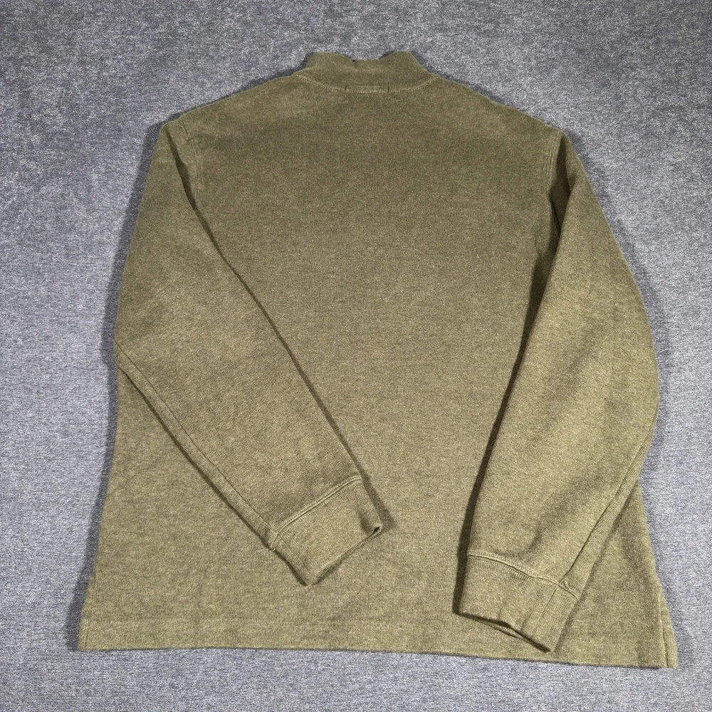 Polo Ralph Lauren 1/4 Zip Sweater Men's Large‎ Green Long Sleeve Casual Preppy